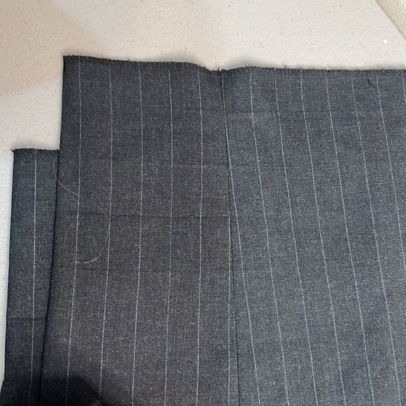 Wall Street Wool Blend dark gray pinstripe Dress Pants 33/38 NWT - Picture 3 of 8